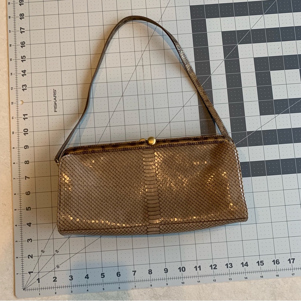 Brahim Croc Embossed Clutch